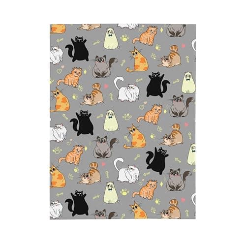 Cute Cat Throw Blanket Cozy Fluffy Plush Blanket Soft Flannel Throw Blanket for Kids Men Women Gift Sofa Bed Couch 50"x40" Christmas thumbnail 9