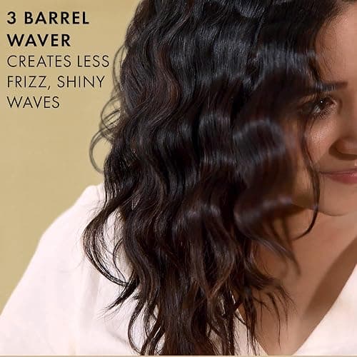 Hot Tools Pro Artist 24K Gold Digital 3 Barrel Hair Waver | Long Lasting Defined Waves (Jumbo Size) thumbnail 3