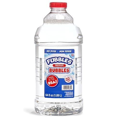 Little Kids Bubbles by Fubbles | Made in The USA | 64oz Non Toxic Bubble Solution | Refill Solution for Bubble Machines and Bubble Toys - Image 1