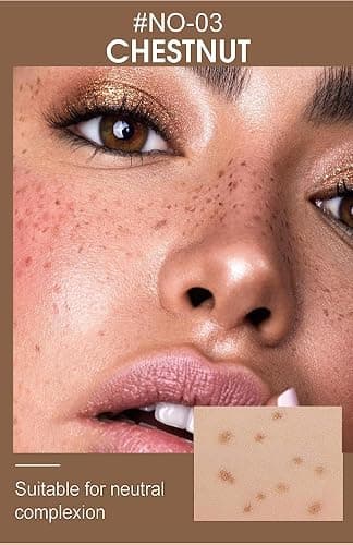 AKARY Freckle Pen Professional Lifelike Face Concealer Point Out Natural Waterproof Longlasting Soft Artificial Freckles Fine Makeup Freckle Pen Life Face Decoration (#03 Chestnut) thumbnail 4