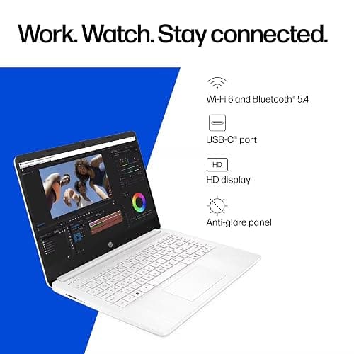 HP 14" Laptop Thin and Light for 2026 Student Business with Office Suite, Copilot AI, Intel CPU Up to 2.8GHz, 8GB RAM, 628GB Storage (128GB SSD+500GB Ext), WiFi 6, Win 11 Pro, MarxsolAccessory, White thumbnail 7