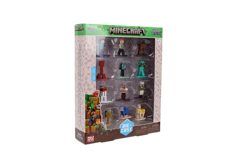 Jada Minecraft Nano Metalfigs Series 17 – Die-Cast Figure 12-Pack – Includes Steve, Alex, Diamond Armor Zombie & More Toys thumbnail 9