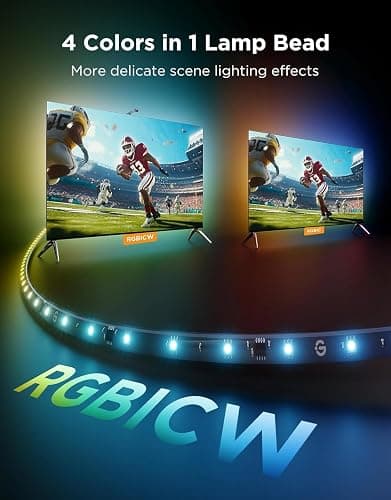 Govee TV Backlight 3 Lite with Fish-Eye Correction Function Sync to 75-85 Inch TVs, 16.4ft RGBICW Wi-Fi TV LED Backlight Strip with Camera, Voice and APP Control, Adapter thumbnail 5