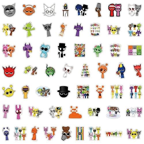 110Pcs Sprunki Stickers | Rhythm Box Puzzle Games Sticker | Waterproof Cartoon Vinyl Decals for Laptop, Water Bottle, Journal, Phone Case, Scrapbook, Skateboard thumbnail 4