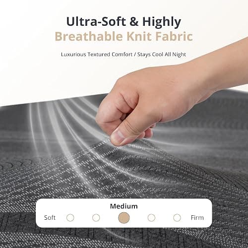 Dyonery Queen Size Mattress, 10 Inch Gel Memory Foam, Cooling & Back Pain Relief, Fiberglass Free, CertiPUR-US Certified, Foam Made in USA, Medium thumbnail 4