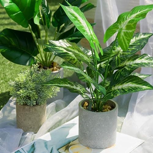 JC nateva 16" Fake Plants Artificial Potted Faux Plants for Bathroom Office Desk Home Decor Indoor thumbnail 9