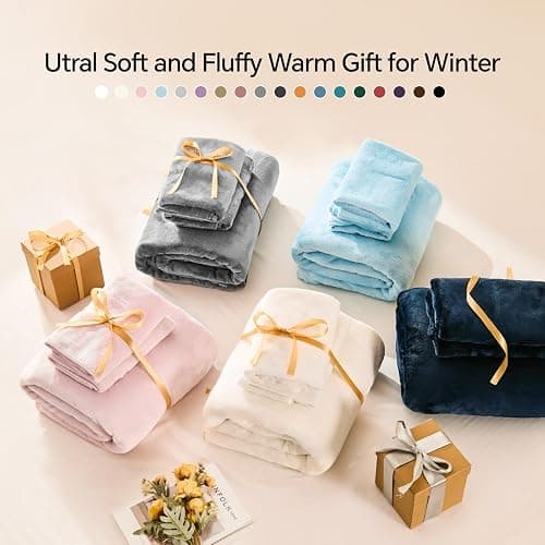 BEDELITE Flannel Sheets King Size Black - Super Soft Fleece Sheets Set Fluffy Extra Plush, 4 Piece(Include Fitted Sheet, Flat Sheet, 2 Pillowcases) thumbnail 6