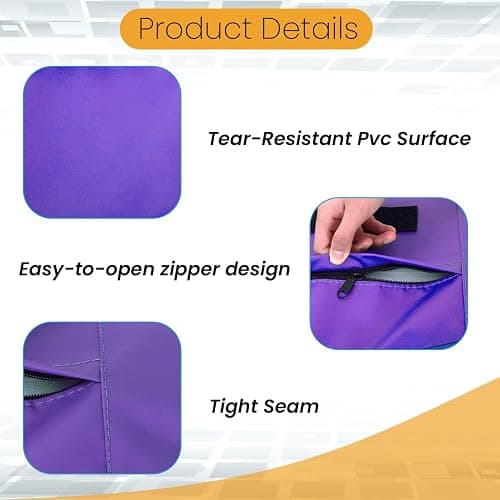 FDW Gymnastics Mat Incline Indoor/Outdoor Tumbling Mats yoga mat for Home Gym Folding Exercise Mat with Non-Slip Surface & Handles Cheese Wedge Mat thumbnail 2