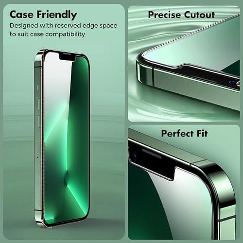 UNBREAKcable 2 Pack Screen Protector for iPhone 14 Plus/13 Pro Max, Shatterproof Tempered Glass [9H+ Hardness] [Easy Installation Frame] [99.99% HD Clear] for Apple iPhone 13 Pro Max/14 Plus thumbnail 5