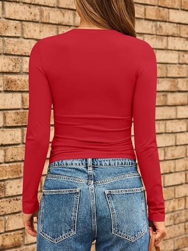 AUTOMET Womens Long Sleeve Shirts Basic Compression Going Out Crop Tops Fall Fashion Y2K Clothes 2025 thumbnail 5