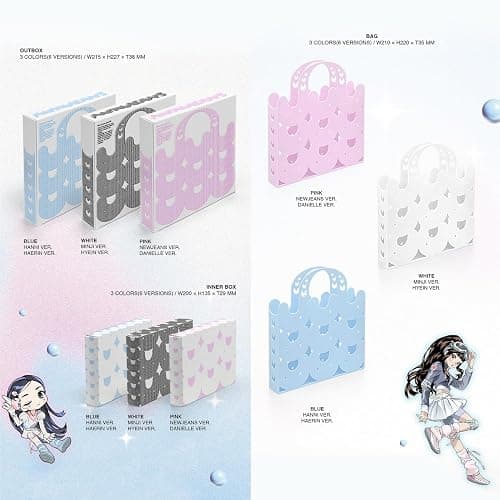 Get Up 2nd EP Album Bunny Beach Bag ver. / Random Photobook A+B+C Lyric Book + Photocards + Stickers Postcards + Bookmark + 1 Extra PVC Photocard K-POP Sealed Album thumbnail 3