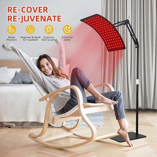 Red Light Therapy for Face and Body, Red Infrared Light Therapy Lamp with Stand Led 660nm Red Light-Therapy& 850nm Infrared Light Device for Body thumbnail 3