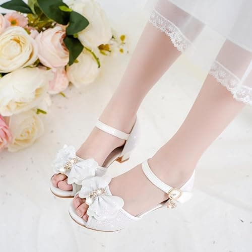 Osinnme Toddler Little Big Kid Girls Wedding Sandals thumbnail 2