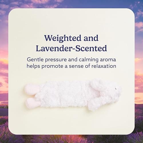 warmies Microwavable Neck & Shoulder Wrap - Heating & Cooling Plush Pad for Calming Relaxation - Weighted & Heated Neck Warmer with Scented Lavender - Microwave Heat Pad for Aches & Pain - Bunny thumbnail 4