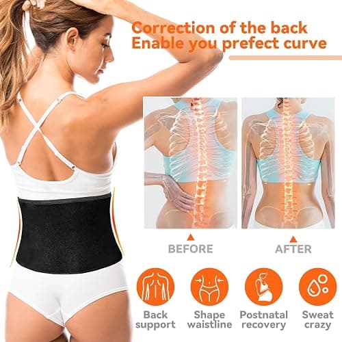 woowruier Waist Trainer for Women & Men, Sweat Band for Stomach Weight Loss, Sweat Belt for Women Lower Belly Fat thumbnail 4