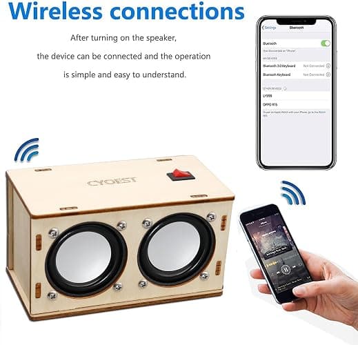 STEM Projects for Kids & Adults Build Your Own Bluetooth Speaker - Science Experiment Electronics Kit | Beginner's Starter DIY Set,STEM Gifts for Teenage Girls + Boys Ages 10 and Up (Dual Speakers) thumbnail 5