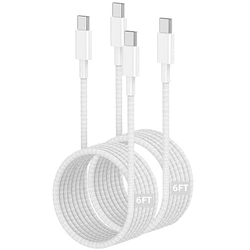 USB C to C Charger Cable 6ft, 60W Type C to C Fast Charging Cable Cord Long for Apple iPhone 17 Pro Max/17 Air/16 Pro Max/16 Pro/15 Plus/15 Pro Max/MacBook 2021/2020/2019,iPad Pro/Mini/Samsung Galaxy - Image 1