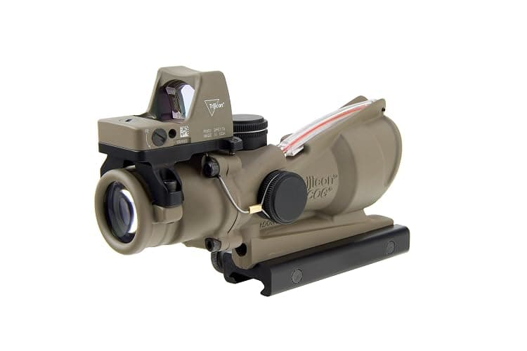 Trijicon 4x32mm ACOG Dual Illumination Red Chevron .223 Ret 3.25 MOA RMR Sight TA51 Mount CK FDE Optics thumbnail 2