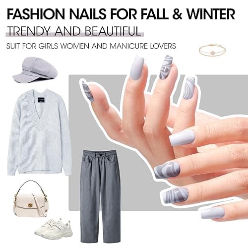 GELLEN Black White Gray Nail Polish 4-Color Set & Base Top Coat, Fall Winter Trendy Winter Black White Grey Regular Nail Polish Quick Air Dry Set for Women Home Salon, Hema Free, Toxin Free, TPO Free thumbnail 5
