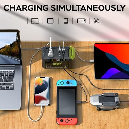 MARBERO Portable Power Station 88Wh Camping Lithium Battery Solar Generator Fast Charging with AC Outlet 120W Peak Power Bank(Solar Panel Optional) for Home Backup Outdoor Emergency RV Van Hunting thumbnail 4