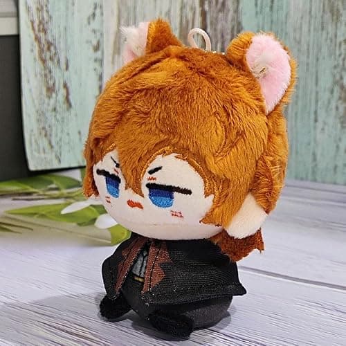 QAHEART Nakahara Chuuya Anime Figure Pillow Figure Dazai Osamu/Ranpo Edogawa Soft Figure Pillow Cute Stuffed Cartoon Peripheral Anime Figure 12CM thumbnail 3