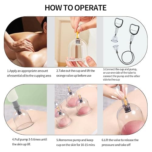 Cupluw Cupping Set, 24 Cups Cupping Kit for Massage Therapy, Chinese Cupping Therapy Set with Magnetics, Professional Vacuum Cupping Set for Cellulite Reduction Muscle Pain Relief with Manual Pump thumbnail 3