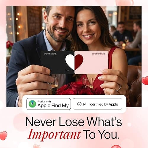 Spotminders Travel Bundle for Couples 2-Pack Wallet Tracking Cards & Wireless Charger for Tracking Card, iPhone, AirPods 15W QI Compatible thumbnail 2