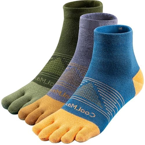 OrrinSports Toe Socks Cool-max Running Socks for Men Women 3 Pairs Athletic Breathable Five Finger Socks - Image 1