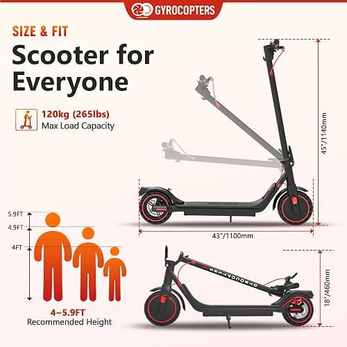 Gyrocopters Electric Scooter for Adults, Teens & Kids 8-12 | Flash Kidz/Flash 6.0/FlashX | 150/350W Speed 19/30kmph Upto 11/30km, Bright LED Light 6.5"/8.5" Foldable E Scooter UL2272 Safety Approved thumbnail 9