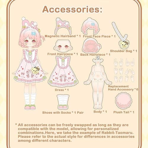 BEEMAI Minty Fantasy Forest Series Single Box (Contains 1 Figure), 1/12 BJD Blind Box Cute Figures Collectibles Birthday Gift thumbnail 4