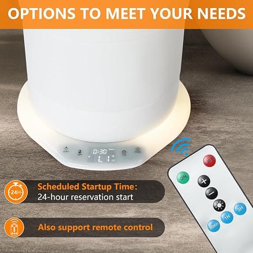Uoxfill Upgrade Foldable Towel Warmer for Bathroom - 23L Luxury Heated Towel Warmers Bucket with Time Setting,Auto Shut Off,Fits Up to Two 40"X70" Oversized Towels,Bathrobes,Blankets White thumbnail 5