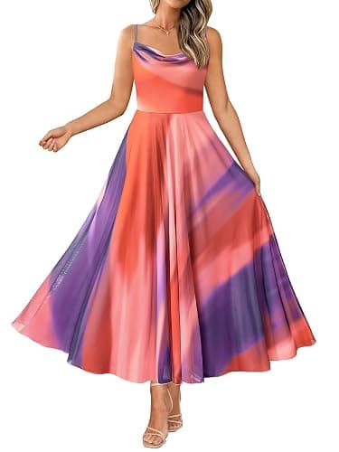 BTFBM Women Summer Floral Maxi Dresses Elegant Spaghetti Strap Dress Printed Party Dress Beach Long Dresses - Image 1