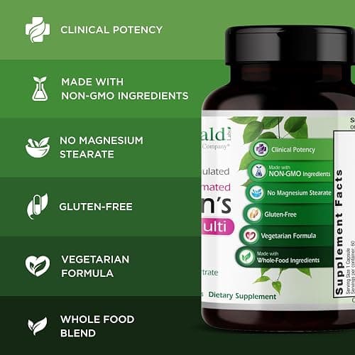 EMERALD LABS Women's 1-Daily Multi - Multivitamin for Women - Includes Calcium, Zinc, Vitamin B & More - Bone & Immune Support Supplement* - Gluten-Free - 60 Vegetable Capsules thumbnail 4