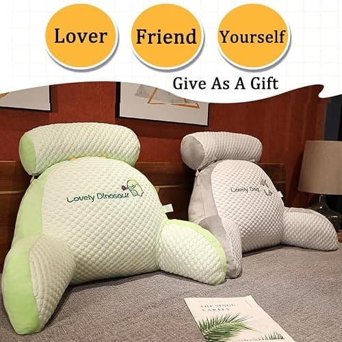 ANBTUKJ Cuddle Cushion for Adults Comfortable Reading Pillow with Arms Soft Bed Seat Gaming Pillow Detachable Back Support Cushion for Bed Sofa Chair,Lovely Dolphin-60×40×25cm thumbnail 8
