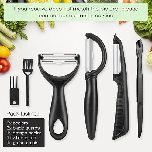 Senbowe Upgrade Potato Peeler for Kitchen, 6PCS Stainless Steel Vegetable Peeler, I and Y Veggie Food Peeler for Apple Fruit Carrot Zucchini Cucumber,Good Grip Makes Peeling Very Easy thumbnail 8