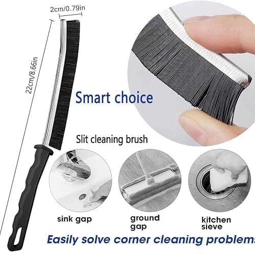 Crevice Cleaning Brush, Bathroom Gap Cleaning Brush, Hard Bristle Brush for Cleaning, Multifunctional Gap Brush, for Blind, Baseboard, Fan, Window or Sliding Door Track (5pcs) thumbnail 4