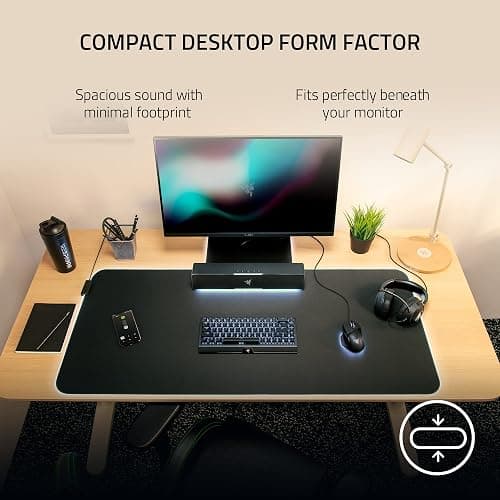 Razer Leviathan V2 X - PC Gaming Soundbar (Full-Range Drivers, Compact Desktop Form Factor, USB Type C Power and Audio Delivery, Bluetooth 5.0) Black thumbnail 5