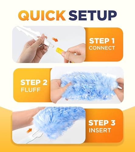 Heavy Duty Duster Refills for Swiffer Duster, 20 Count Duster Refills with 1 Handle, Multisurface 360° Dusters with 4X Microfibers, Unscented Disposable Dusters for Cleaning thumbnail 4