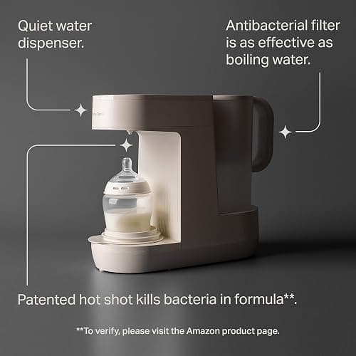 Tommee Tippee Perfect Prep Machine, Baby Bottle Formula Feed Maker with Antibacterial Water Filter, App Support, Day & Night Feed-Friendly Features, Chalk thumbnail 5