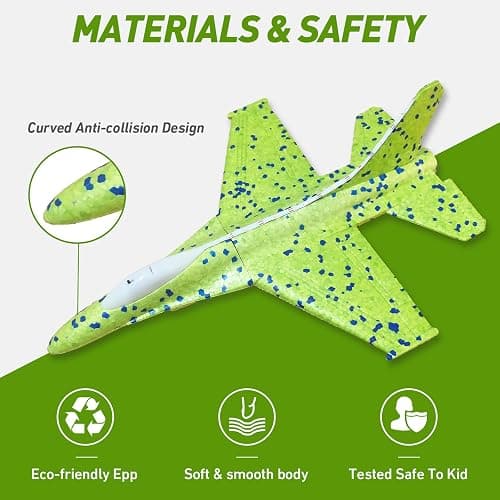 3 Pack Airplane Launcher Toys, 13.2 inch LED foam 2025 F-15 Eagle fighter jet ＆ Glider Catapult Plane for Boys, Flying Toys Christmas Birthday gifts for Boys Girls 4 5 6 7 8 9 10 11 12 Year Old thumbnail 8