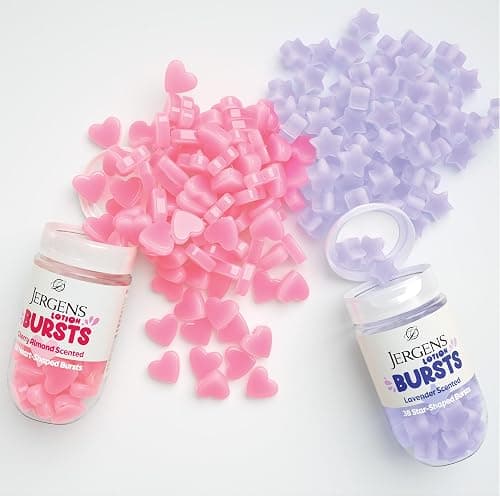 Jergens Cherry Almond Lotion Bursts, Squishy Heart-Shaped Moisturizer Bursts, Lotion Gifts for Teens, 38 Ct thumbnail 6