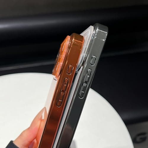 Solid Color Electroplated Frame with Crystal Camera Lens Protection Compatible with iPhone Case (iPhone 17 Pro Max,Rose Red) thumbnail 5