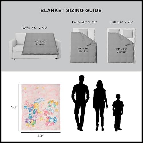 NORTHWEST Hasbro My Little Pony, Cotton Candy Clouds, Silk Touch Throw Blanket, 40 x 50 Inches thumbnail 2