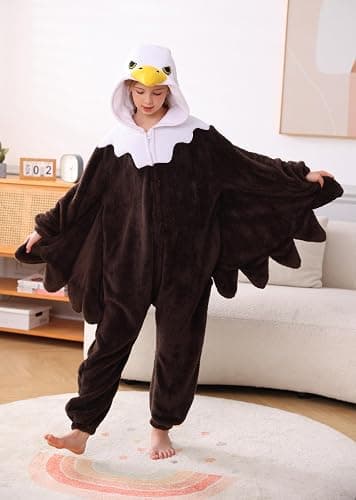 Magicmode Animal Onesie Pajamas for Kids, Soft Flannel Halloween Cosplay Costume for Boys Girls thumbnail 2