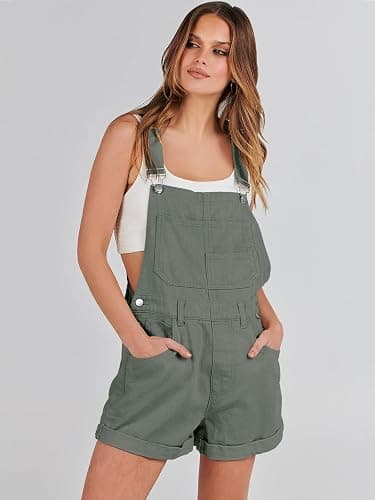 ANRABESS Overalls for Women Denim Shorts Overalls 2026 Summer Casual Loose Fit Adjustable Rompers Jean jumpsuit Bib Shortalls thumbnail 8