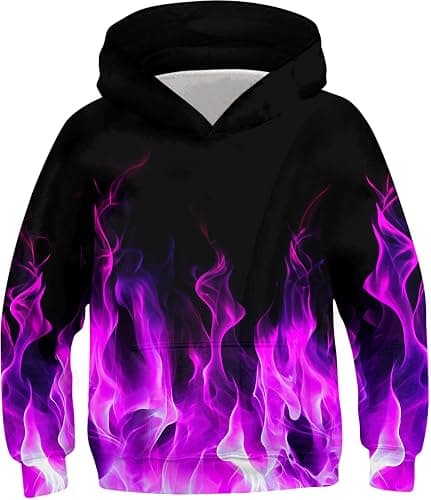 RAISEVERN Kids Hooded Sweatshirt 3D Pullover Hoodie for Girls Boys with Pocket for 6-16 Years - Image 1