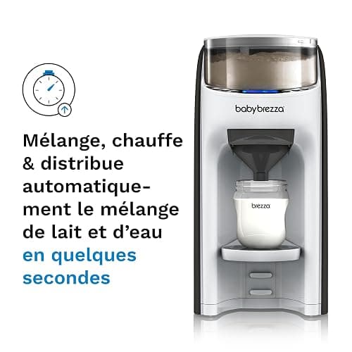 Baby Brezza - Préparateur de Biberons automatique Formula Pro Advanced avec kit entonnoir supplémentaire offert - Noir et Blanc thumbnail 4