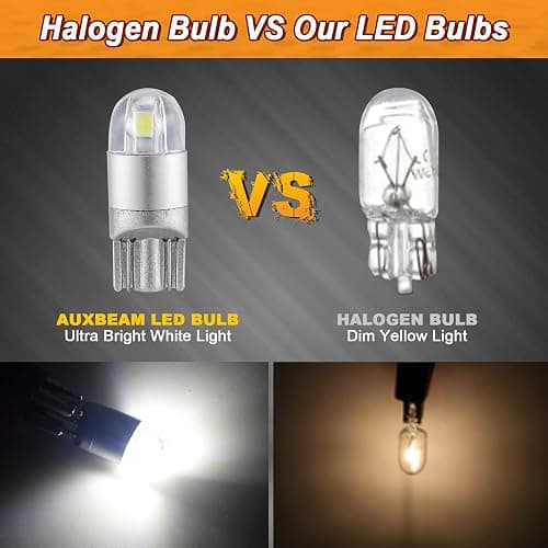 Auxbeam 194 LED Bulb, 168 T10 W5W Bulbs 6000K White, 3030 Chips T10 2825 Replacement Bulb for License Plate Lights, Dome Map Light, Courtesy Light Bulbs (2 PCS) thumbnail 4
