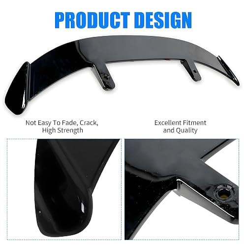 STSEV01 Universal Tailgate Spoiler for Mini Cooper 2007-2013 Accessories | (for Hatchback, R56), Nice Clean Look Mods, Aggressive Look, GT Style, Sport Upgrade, Gloss Black Rear Roof Lip Wing thumbnail 5