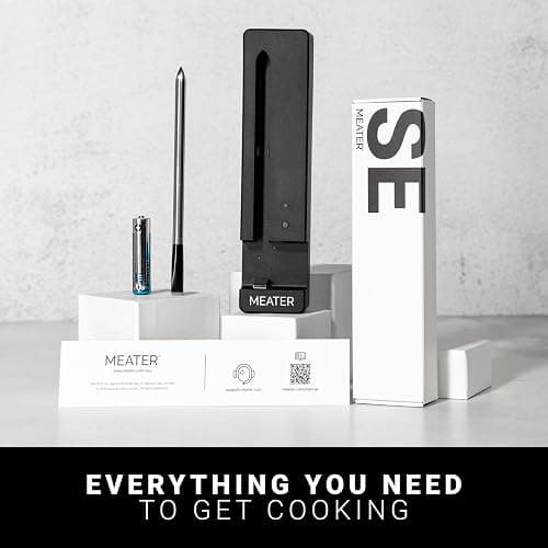 MEATER SE: Smart Bluetooth Meat Thermometer | Long-Range Wireless Probe for Oven, Grilling, Smoking, BBQ & Air Fryer | Dual Sensors & Guided Cook System | Black Charger thumbnail 9